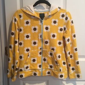 Mini Boden - floral print zip-up sweatshirt